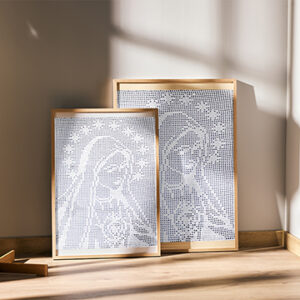 Matka Boża z Niepokalanym Sercem, rękodzieło.