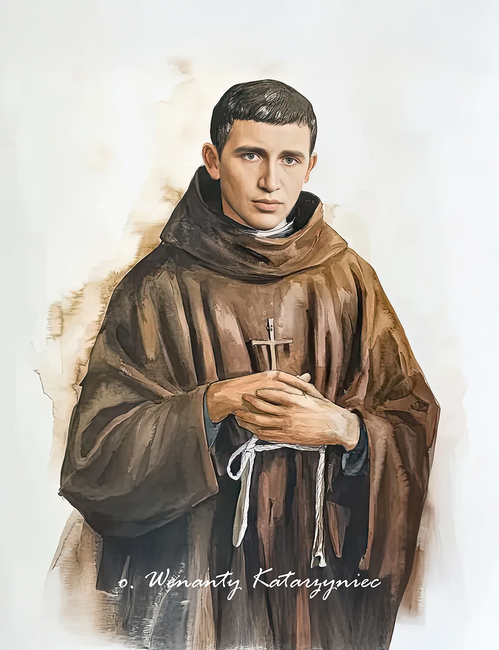 o. Wenanty Katarzyniec (obraz na płótnie) sepia - obrazek 3