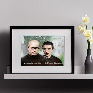 Św. Maksymilian Maria Kolbe i O.Wenanty Katarzyniec ( obraz w ramce )