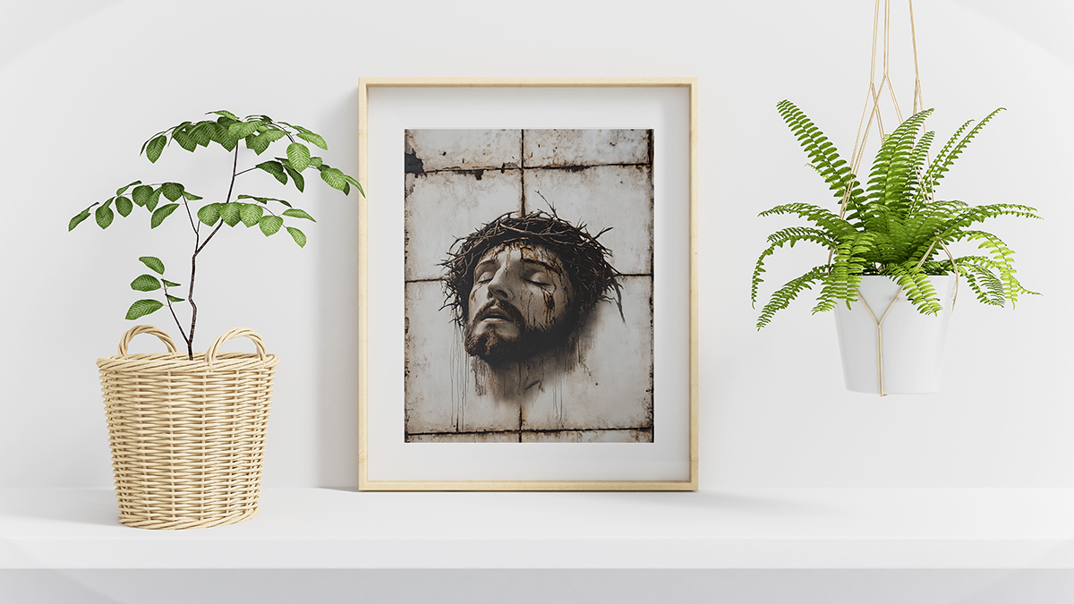 Oblicze Jezusa - Ecce Homo 3 ( obraz w ramce ) - obrazek 3