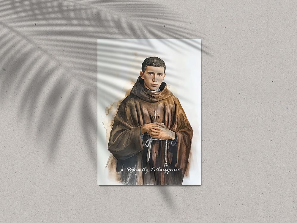 o. Wenanty Katarzyniec (obraz na płótnie) sepia