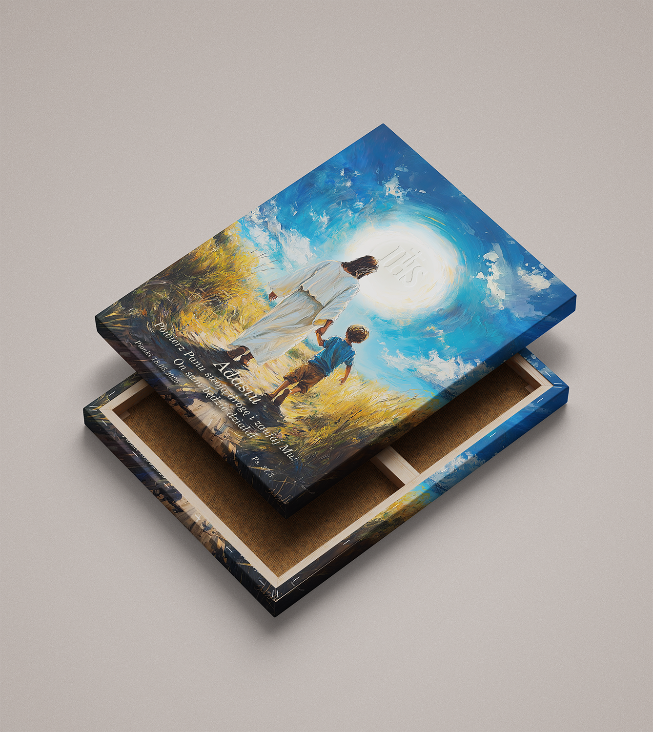 Obraz Komunijny dla chłopca 1 - Personalizowany (obraz na płótnie)