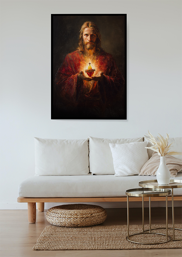 Najświętsze Serce Pana Jezusa (obraz na płótnie) - obrazek 3