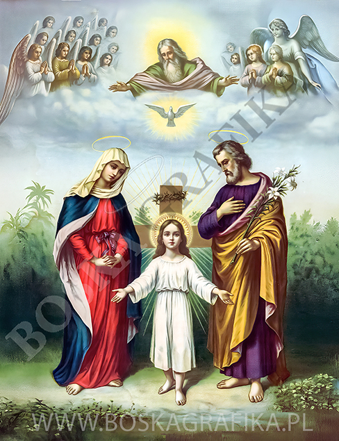 Święta Rodzina i Trójca Święta ( obraz na płótnie) - obrazek 2