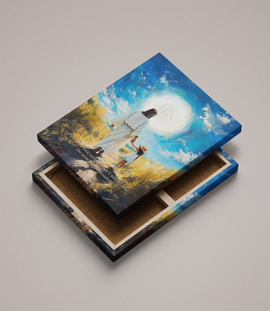 Obraz Komunijny dla dziewczynki 1 - Personalizowany (obraz na płótnie)