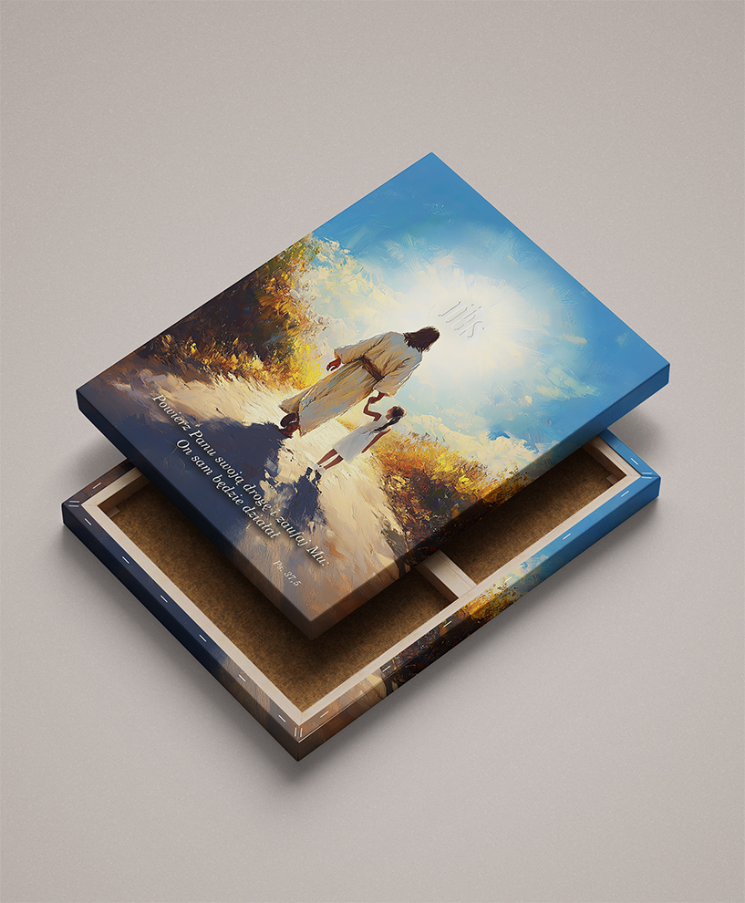 Obraz Komunijny dla dziewczynki 4 - Personalizowany (obraz na płótnie)